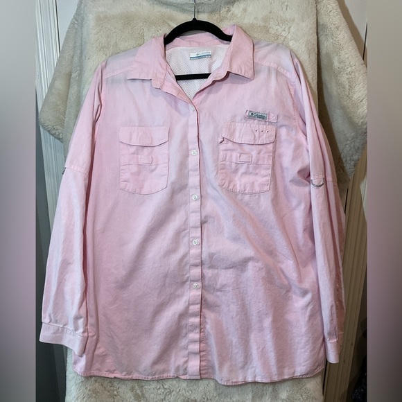 Columbia Pink Button-Up Shirt - Picture 1 of 5